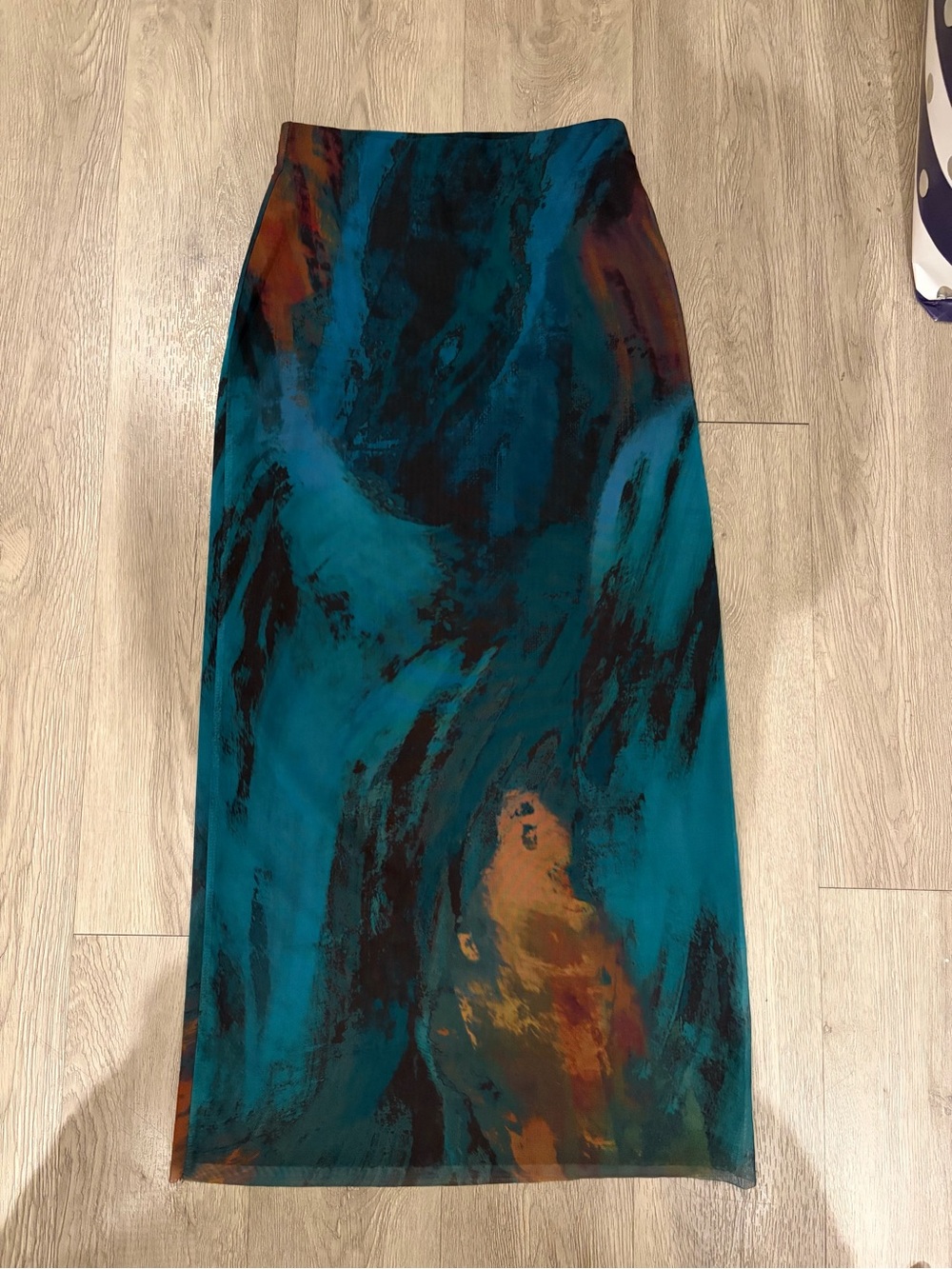 ZARA Printed Tulle Mesh Skirt